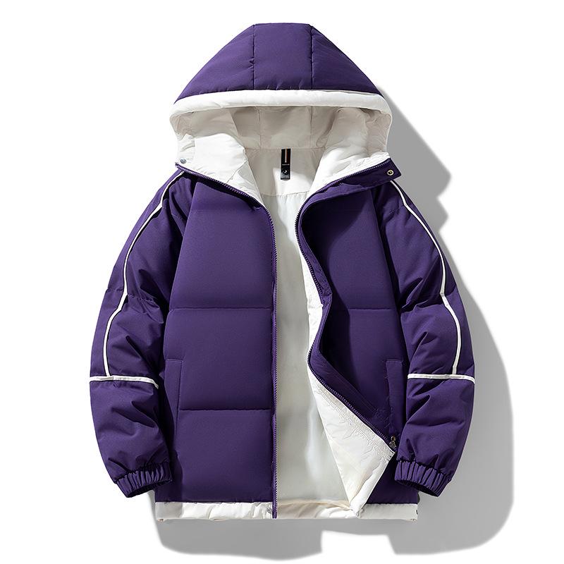 Men's Trendy Hooded Puffer Jacket - Winter Warmth & Loose Fit