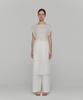 Amomento Sheer Drawstring Dress_White