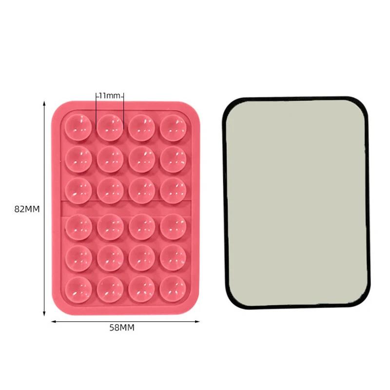 Strong Grip Phone Holder Adhesive Silicone Suction Phone Case Mount Anti-Slip Hands-Free Sticky Cell Phone Grip Stands