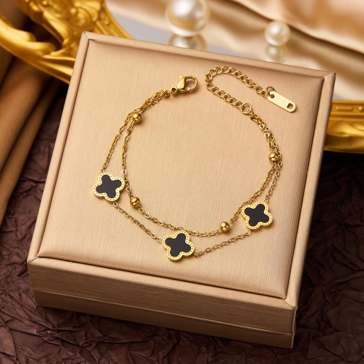 

Новый модный браслет из титановой стали с невыцветающим покрытием для женщин - Универсальные тренды европейского стиля