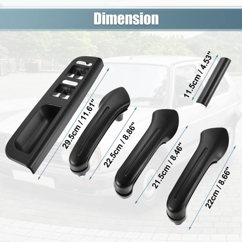 Car Interior Enhancement ABS Window Panel Frame And Handle Cover Set For Recognized Models