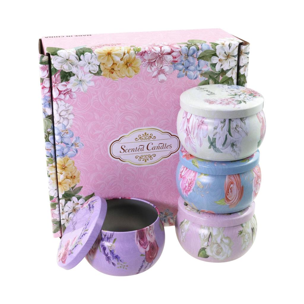 4.4oz Aroma Candle In Drum-shaped Tinplate Gift Jar