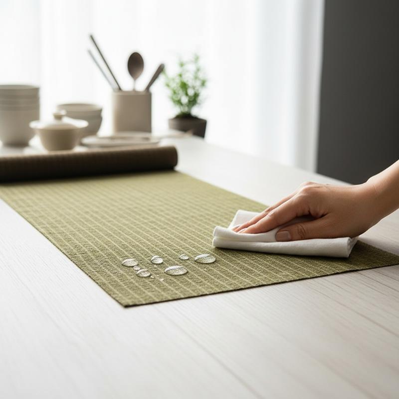 Tappetino da tè in lino Tovaglia impermeabile Isolamento termico Bandierina da tè vintage per tavolo da cerimonia del tè Accessori per casa e cucina