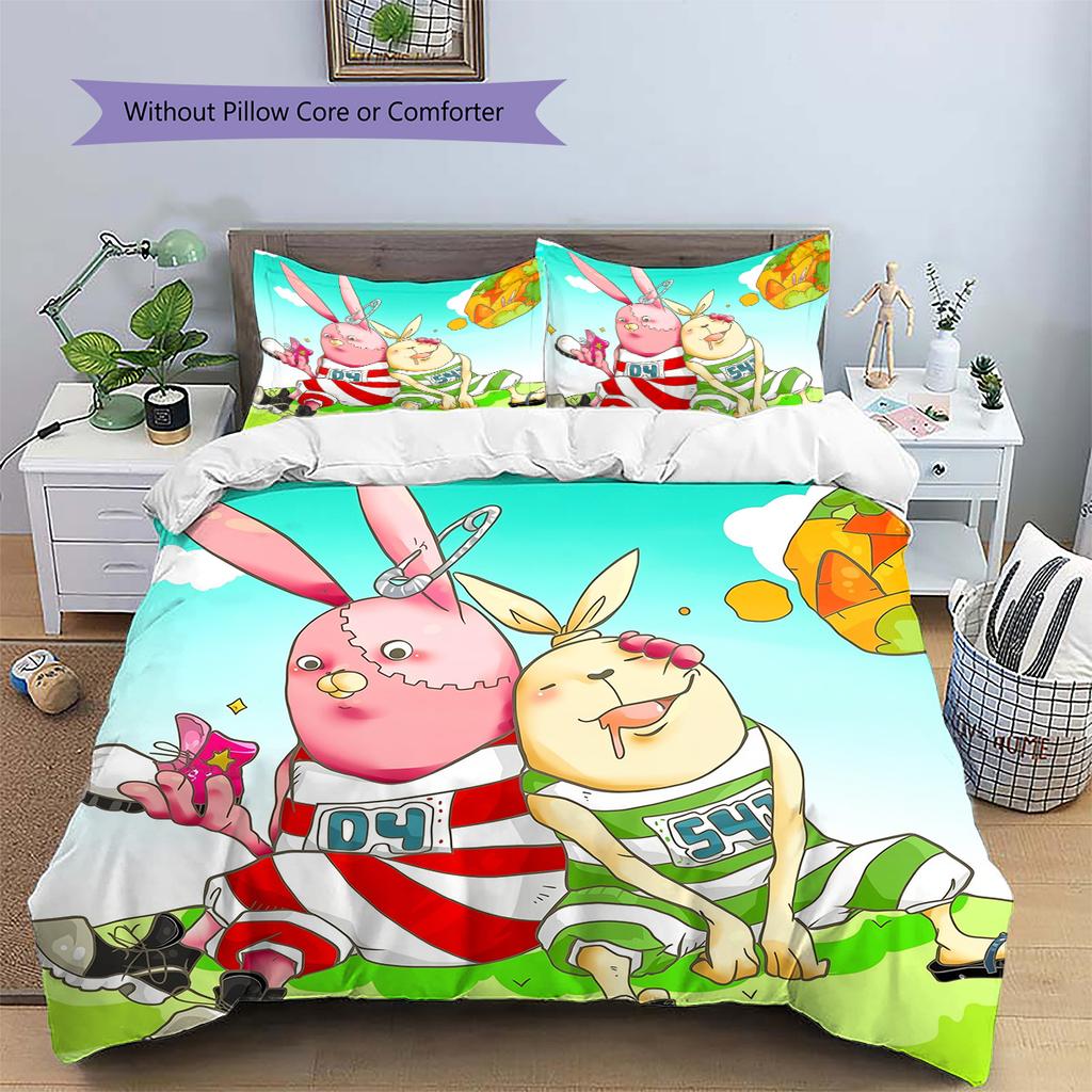 Usavich Pattern Bedding Quilt Set Home Decoration Gift (1 * duvet cover + 2 * pillowcase without core)