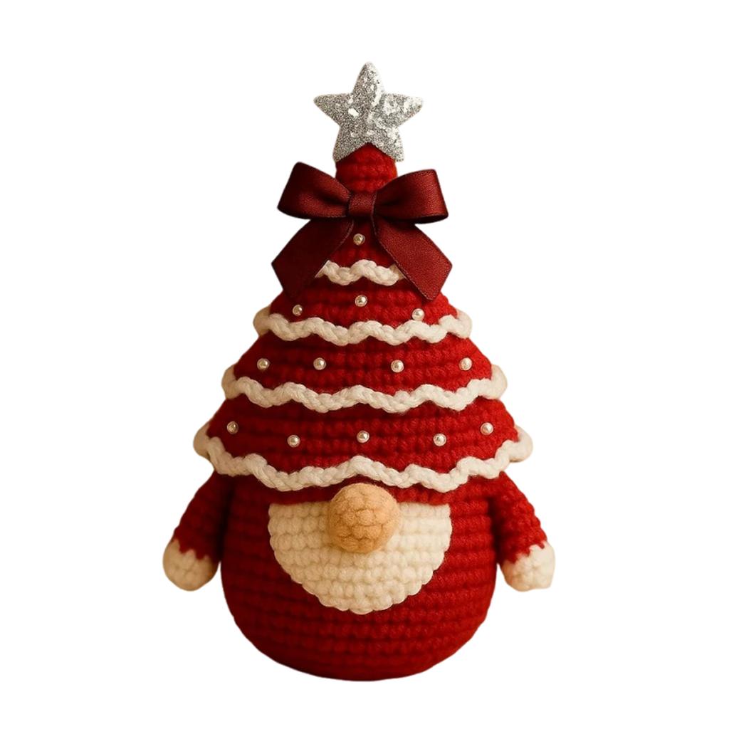 Weihnachts Häkelset Materialpaket Häkelanfänger-Set DIY Handwerk Stricken Weihnachtsbaum Wichtel Set Festival Weihnachtsdeko