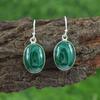 Malachit Edelstein Ohrringe, 925 Sterling Silber Ohrringe, Geschenk für Sie, handgefertigte Ohrringe, Frauen Ohrringe