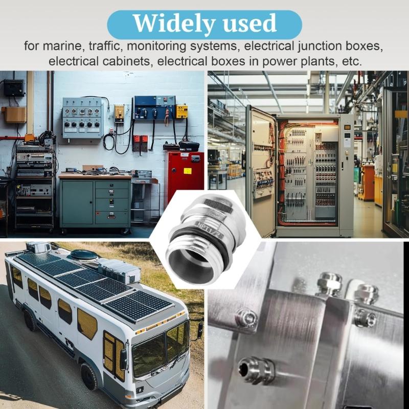 3pcs Erosion Resistant Cable Connector Quick Install Waterproof Fitting for Commercial Building Electrical Projects