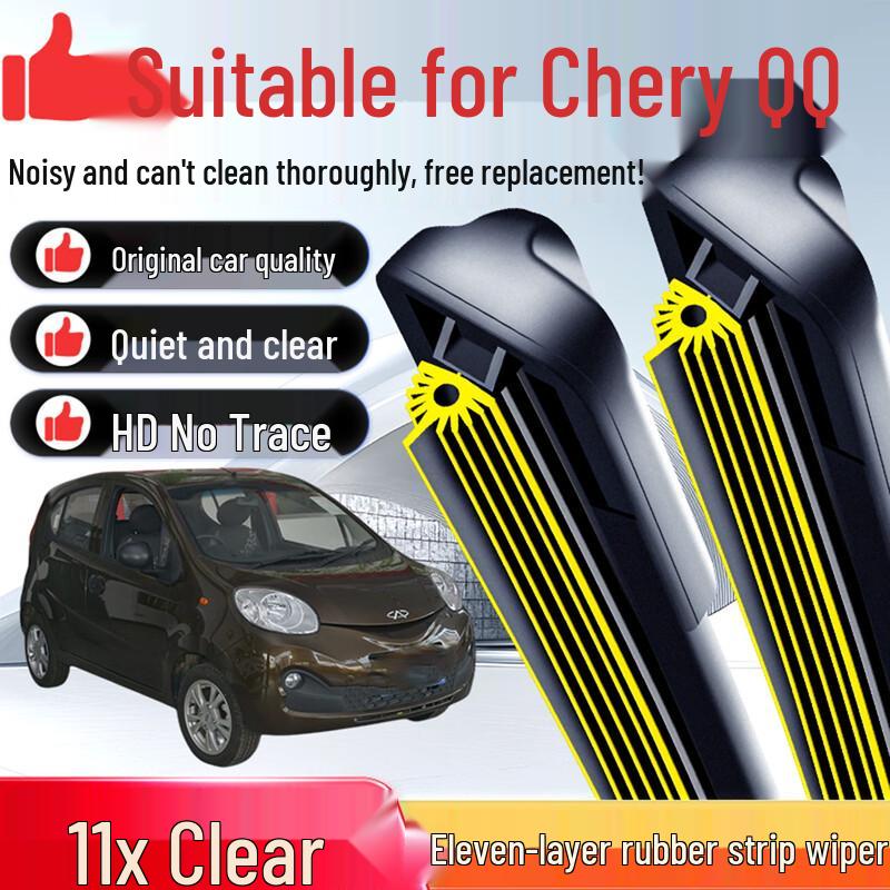 Chery QQ Ice Cream/3/6 Eleven-Layer Frameless Silent Wiper Blades Chery QQ Ice Cream 2022-2025