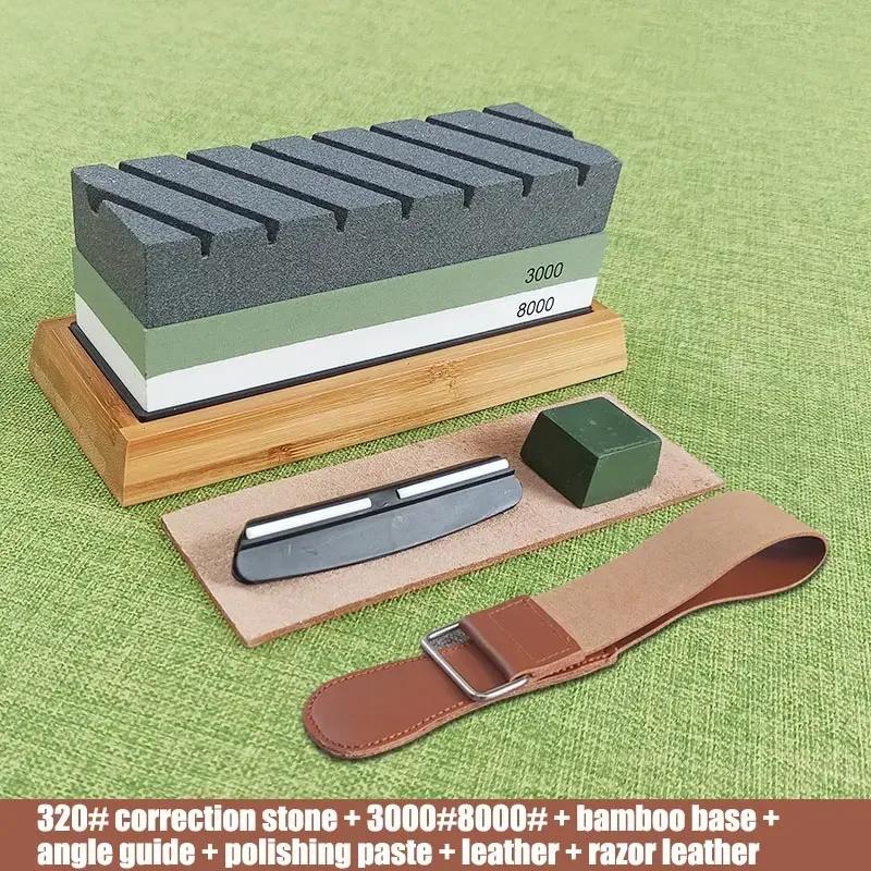 Oilstone Whetstone Sharpening Stone Fixed Knife Sharpener Angle guide 15degrees Accessories Kitche Knives Auxiliary Tool320-8000