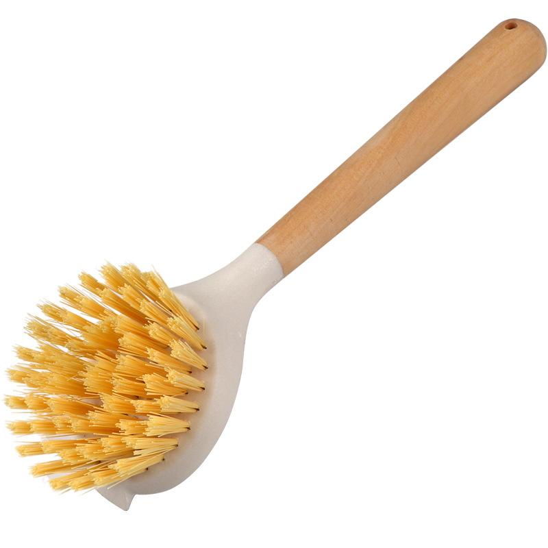 

Щетка для мытья посуды бытовая кухонная с длинной ручкой для мытья кастрюль не царапает кастрюлю и не оставляет масляных пятен артефакт для мытья кастрюль щетка с деревянной ручкой bare package