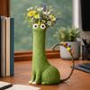 Süße Katze Blumenvase Langhalsige Kreative Cartoon-Katzenvase Handgefertigte Vase Ornamente Wohnzimmer