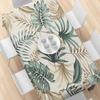 VIKAMA Tropical Plant Print Tablecloth, Water-Resistant And Dirt-Resistant, For Dining Room, Cafes, And Kitchen Home Decoration.