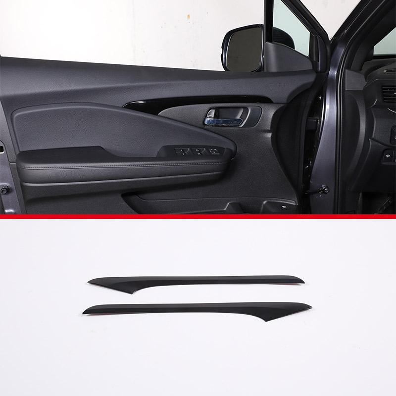 ABS Black For Honda Pilot 2015-2025 Gear Shift Console Cover Panel Glass Lift Button Decorative Frame Sticker Car Accessories