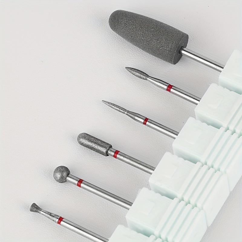 6 Pcs Diamond Milling Cutters For Manicure Carbide Nail Drill Bits Removing Dead Skin On The Edge Of The Nail Tool
