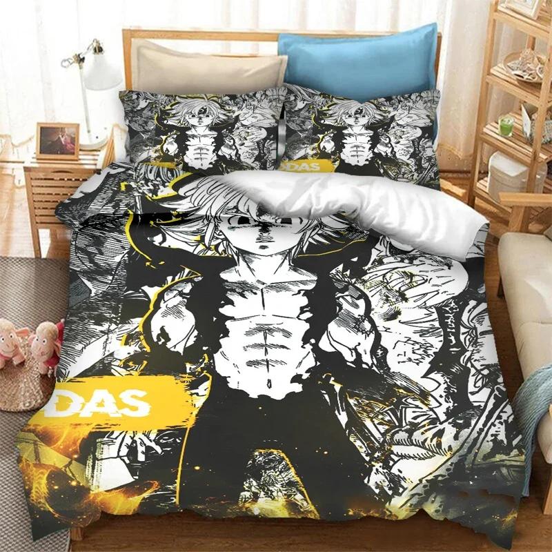 Anime The Seven Deadly Sins Duvet Cover 3D Printed Bedding Set Pillowcase Double Twin Full Queen King Adult Kids Quilt Cover