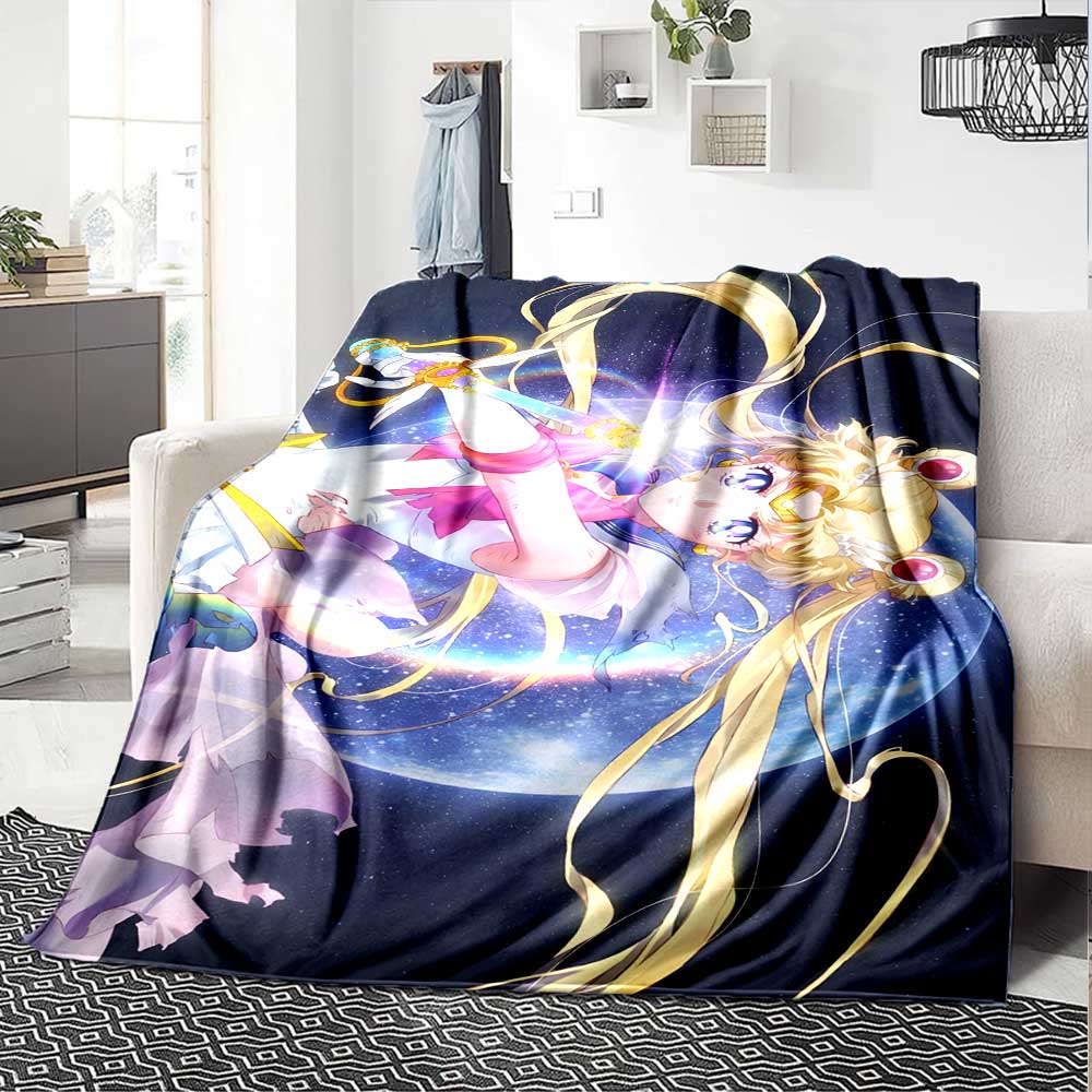 Sailor Moon Adventure Blanket Warmthful Decor Blanket Versatile for Sofa Sofa Couch Office Bed Picnics Warmthful Decor Best Holiday Y3