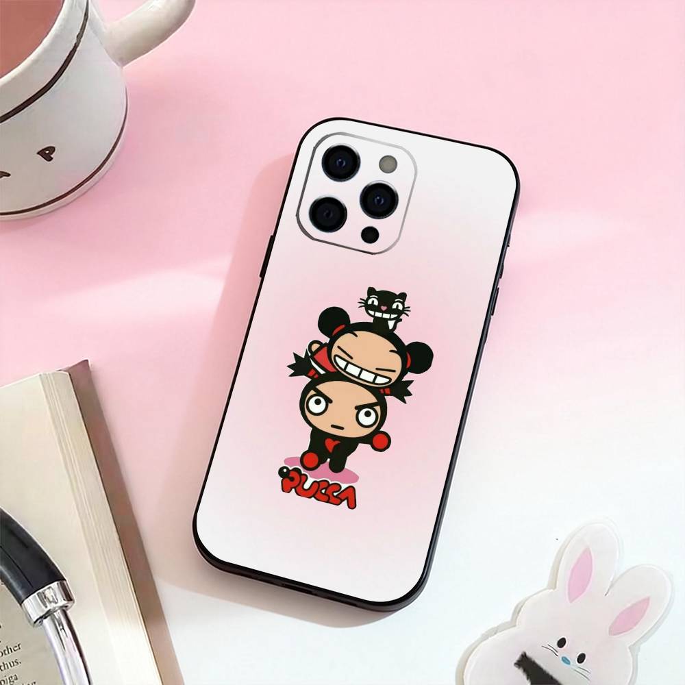 Cute Cartoon-Pucca Phone Case For iPhone 17,16,15,14,13,12,11 Plus,Pro,Max,XS Silicone Soft Cover