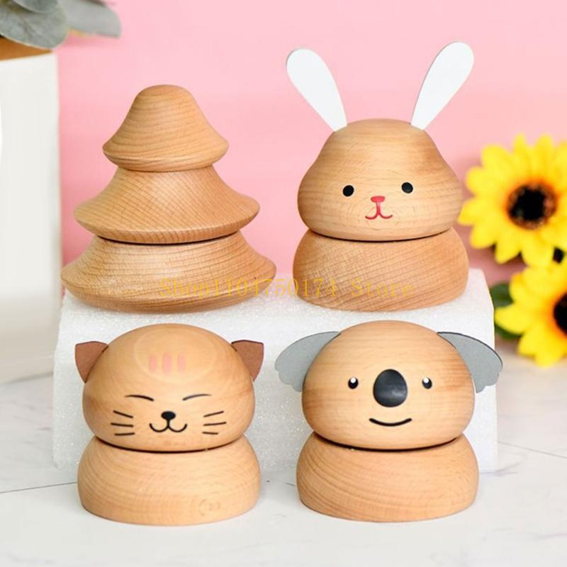 Handmade Animal Mushroom Music Box Christmas Melodies Table Top Decoration Top Sale