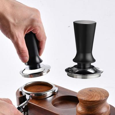 Internal Spring Design Stainless Steel Coffee Tamper Flat/Thread Base Spring Loaded Tamper  Barista