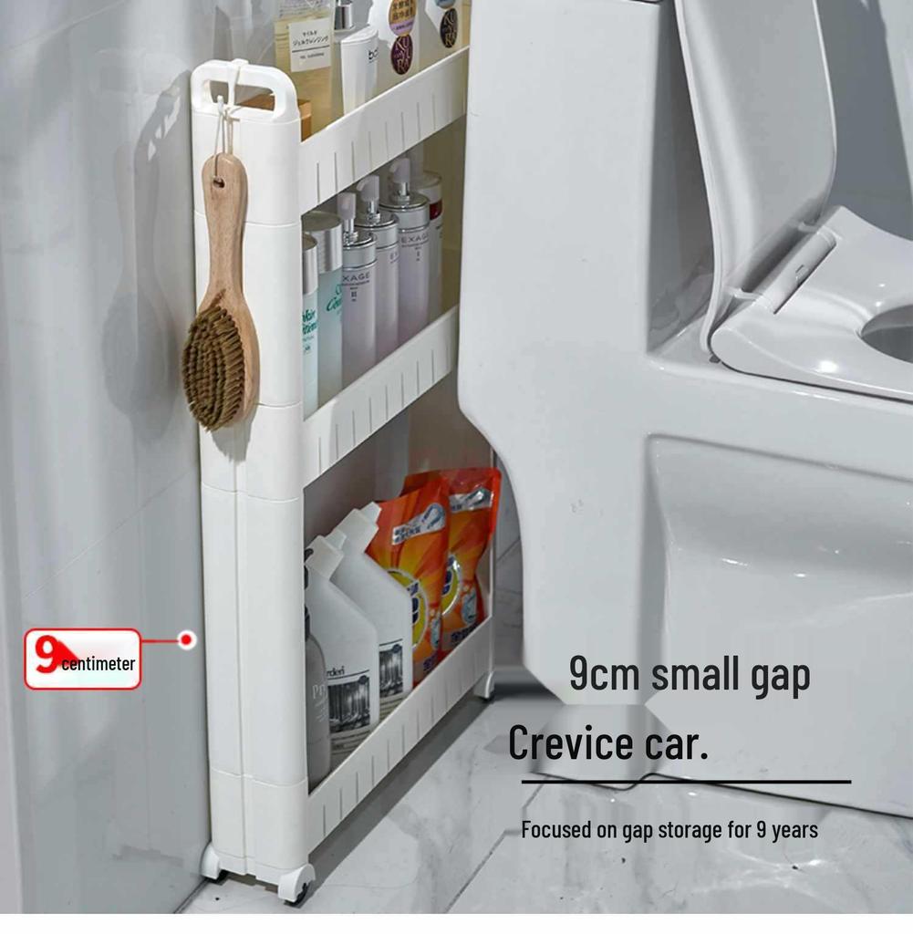 Ultra-Slim Gap Storage Rack for Kitchen, Bathroom, Fridge, Wall Corner, Bedside, and Living Room.