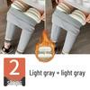 Women's Fleece-Lined High-Waist Leggings: New Autumn/Winter Style with Ribbed Ankle Cuffs, Slim Leg, and Warm Thread for Outdoor Wear.
