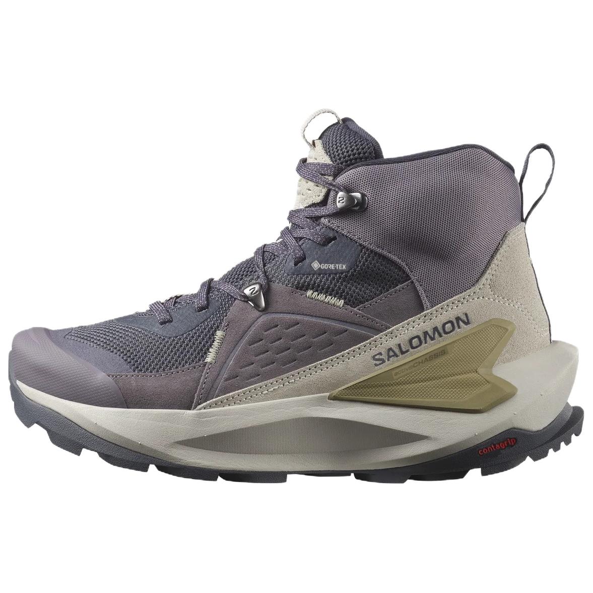 

SALOMON Elixir GORE-TEX Удобные Универсальные Нескользящие Прочные Ботинки для хайкинга средней высоты Женские ботинки для хайкинга Фиолетовый Серый L47576800 37⅓