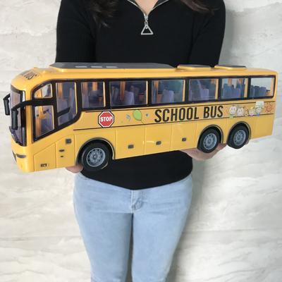 Rc Large Electric Bus Radio Controlled Car Tour Bus School Bus Model With Led Radio Control Machine Boy Toy Christmas Gift