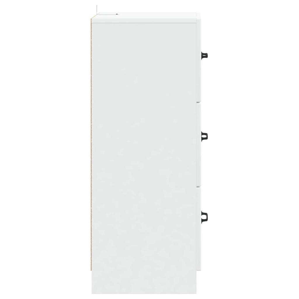 White Drawer Cabinet 33 x 34.5 x 87 cm Particleboard