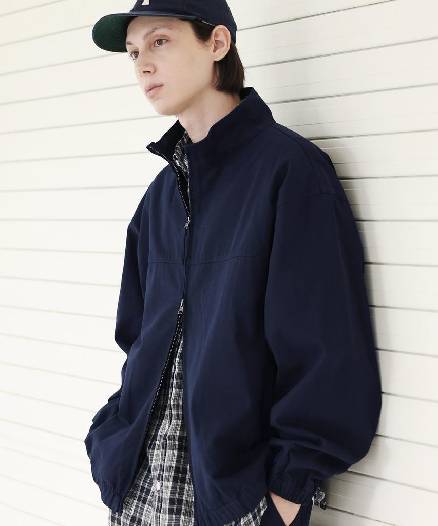 Moderment 2-Way Full-Zip Oversized Cotton Jacket [Navy]