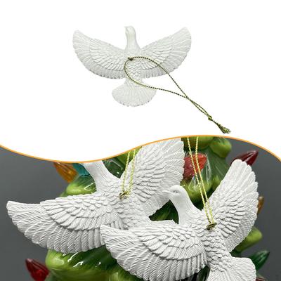 Friendship Dove Ornament Hanging Pendant Small Resin Christmas Tree Decoration for Yard Year