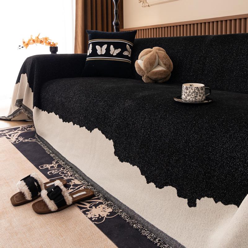 New Chenille Sofa Cover Anti Cat Scratch Blanket White Grey Sofa Towel for Living Room Furniture Decor Tapestry Couch Cover