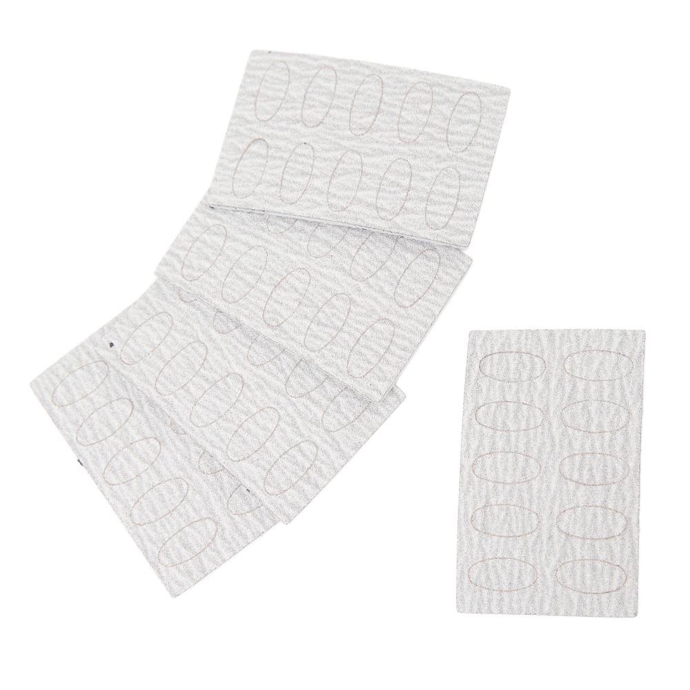50pcs Disposable Nail Sandpaper Sheets Self Adhesive Nail Pre Polishing Paper Salon Use