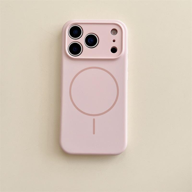 Applicable to iPhone17 liquid silicone mobile phone case, thin ring magnetic suction 1514 Apple 16Promax protective case, new model.