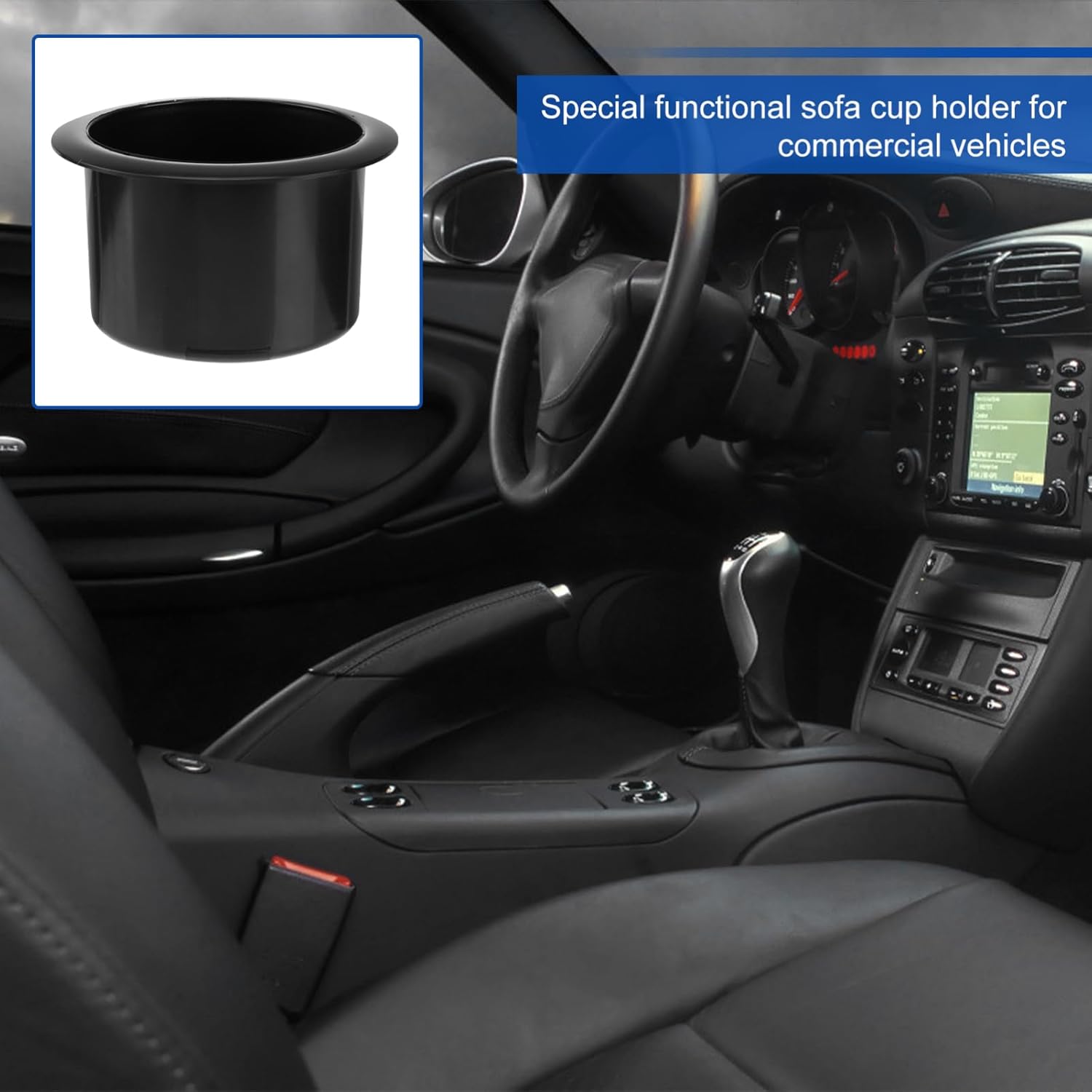 

2pcs Plastic Cup Holder Inserts for Commercial Vehicles Boats Game Tables and Sofas Removable Design for Easy Cleanup and Spill Protection