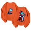 Children's Fashionable Lightweight Long-sleeved Round Neck Pullover With Pockets Printed Pullover