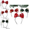 Charming Christmas Kids Headband With Colorful Shiny Sequins And Cute Bow For Celebrations Festive