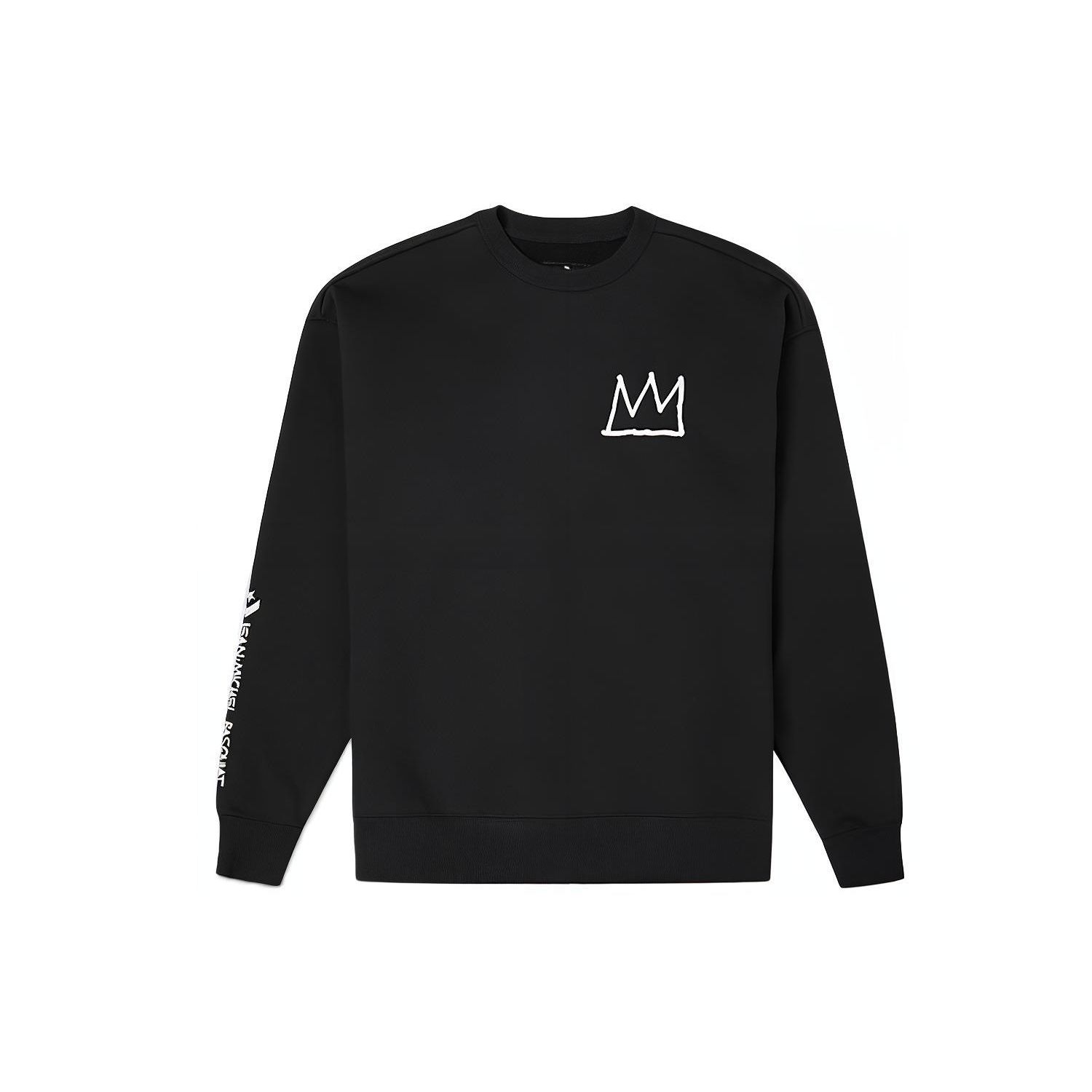 

Converse X Jean-Michel Basquiat Толстовка с круглым вырезом и принтом алфавита, мужские топы, черный 10023072-A01