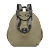 Women's Backpack Round Bag Large Capacity Travel Bag Solid Color Student Schoolbag
