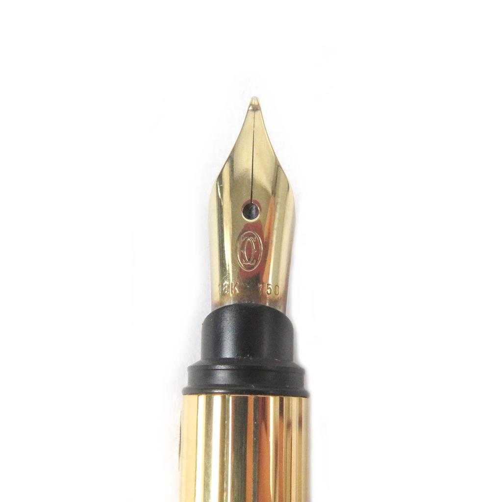 Excellent Cartier fountain pen PANTHERE Must de Cartier Cap Type Gold silver18K  Used
