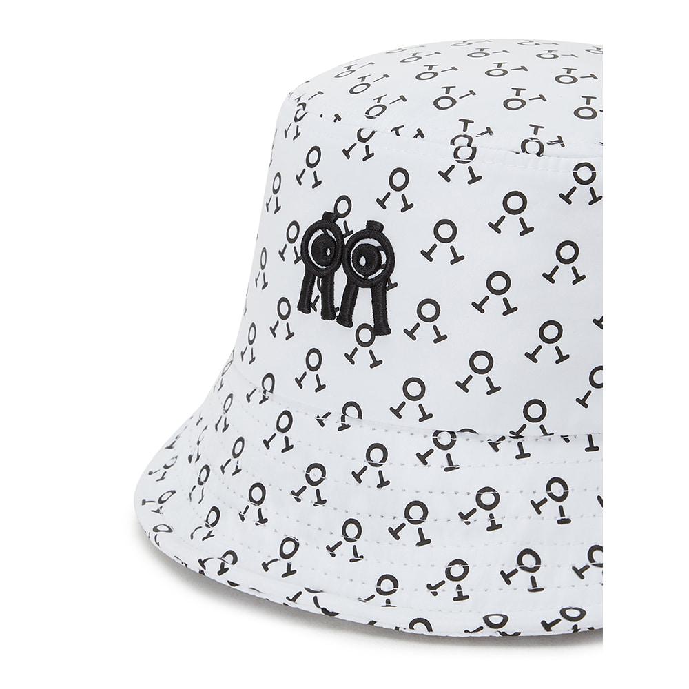 ROLLINGROLLEYE Waterproof Bucket Hat White Black Logo Pattern