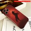 2DFlat Rising Horse Silhouette Against Crimson Moon All Inclusive Film Hard iPhone Case, Compatible with iPhone 18 Pro Max 17 16 15 14 13 12 11
