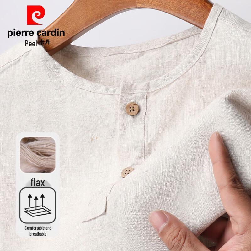 

Мужская футболка Pierre Cardin из 100% льна с круглым вырезом и коротким рукавом M