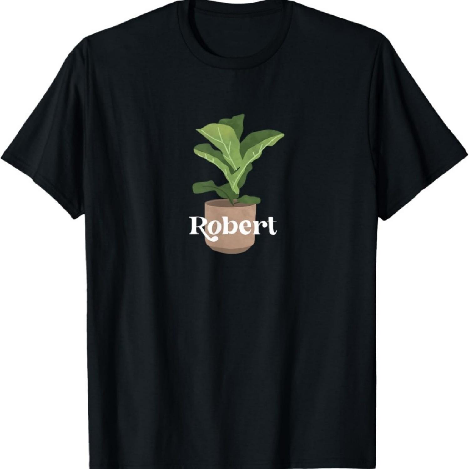 Robert with a picture of a plant T-Shirt XXXXXL чёрный