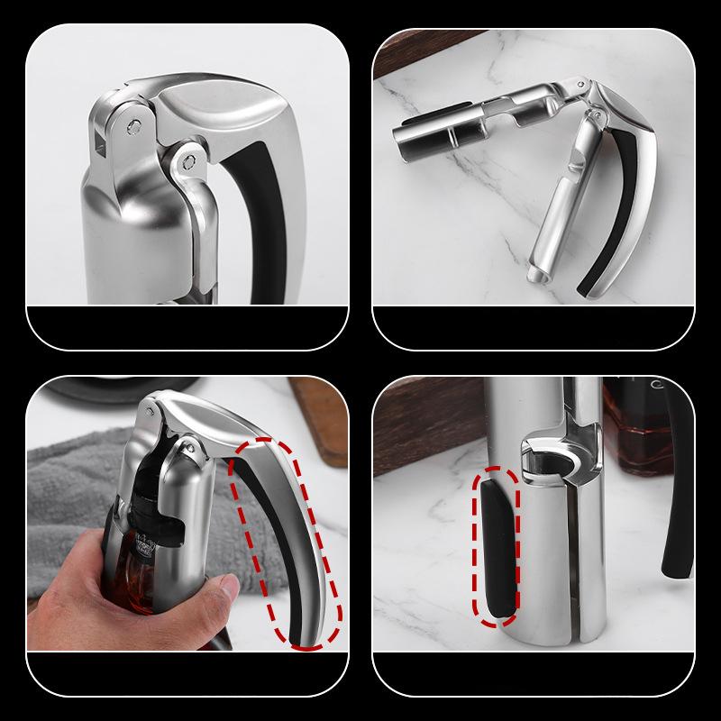 Zinc Alloy Red Wine Champagne Bottle Opener Simple Semi-automatic Household Commercial Wine Champagne Bottle Opener Labor-saving