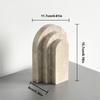 Telazzo Custom Traditional Modern Art Deco Handmade Travertine Stone Bookends Irregular Shape Single-piece Package Birthday