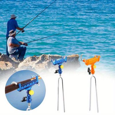 1pc 360° Adjustable Fishing Rod Holders, Self-Locking Inserted Fishing Pole Bracket, Fishing Gear