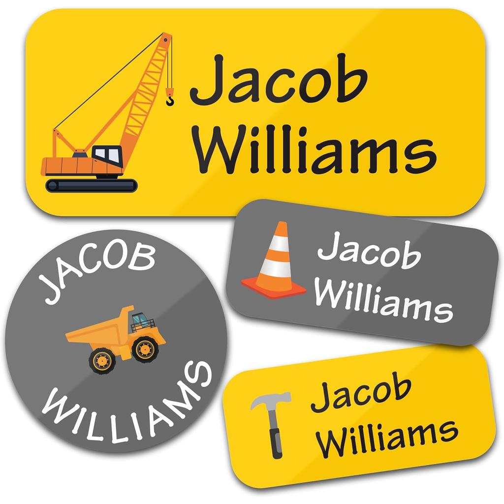 Trees 140Pcs Custom Waterproof Name Tags Stickers Cartoon Style Nakrjki Na Ubrania Imieautocollants Personnalisés Prenom