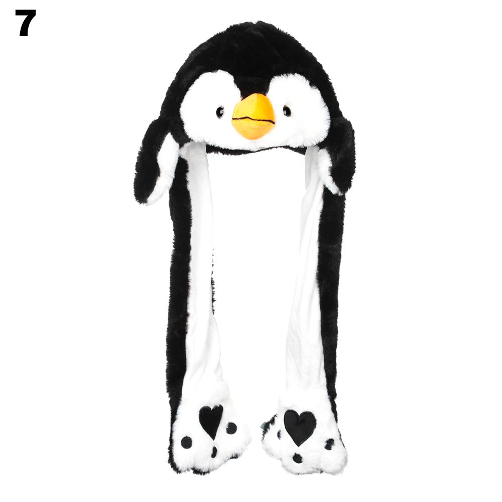 Cute Warm Soft Plush Funny Cap Animals Ear Hat Rabbit Pinch Airbag