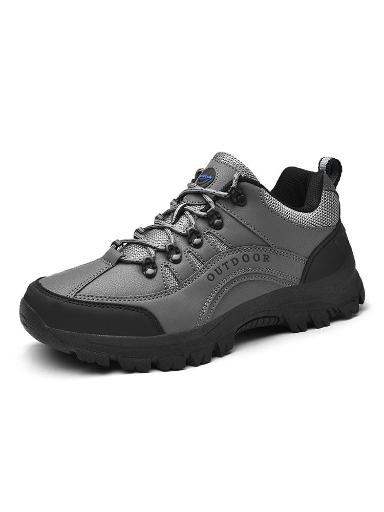 Outdoor Hiking Shoes Men Shoes Low-top Thick-soled Anti-slip Breathable Comfortable Men's Shoes Lace-up Casual Sports Shoes Men