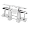 5in Boat Cleat 316 Stainless Steel Pull Up Deck Cleat Retractable Heavy Duty Flush Mount Dock Cleats with Backing Plate